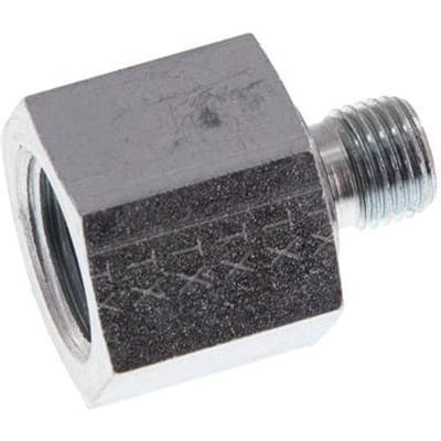 G 1/4'' x G 1/2'' M/F Verzinkt Stalen Neusstuk 630 Bar - Hydrauliek [2 Stuks]