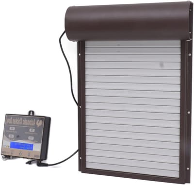 Automatische Kipdeur met Programmeerbare Openingsmodi en Lichtsensor voor Kippenhokken, Inclusief Afstandsbediening en Tijdinstellingen
