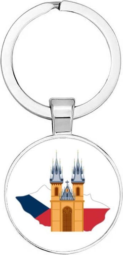 Akyol - Tsjechië sleutelhanger - cadeau - kado - gift - geschenk - verjaardag - verassing - feestdag - Europa - Praag - republiek - vlag - lipnomeer - Kutna Hora - Brno - Telc