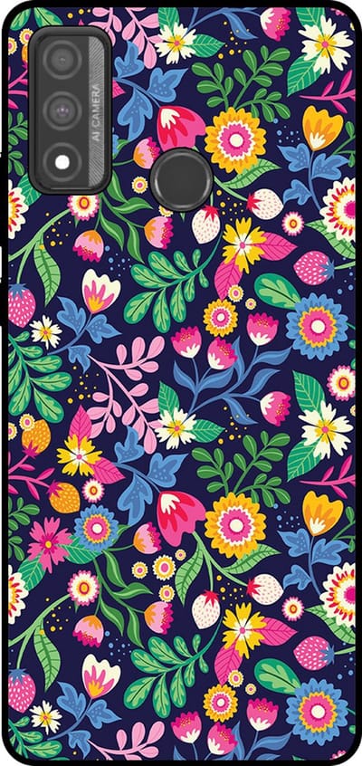 Smartphonica Telefoonhoesje Geschikt voor Huawei P Smart (2020) met bloemen opdruk - TPU backcover case flower design geschikt voor Huawei P Smart (2020)
