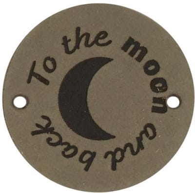 Durable Leren Label – "To the Moon and Back" – Duurzaam & Stijlvol (2 stuks)