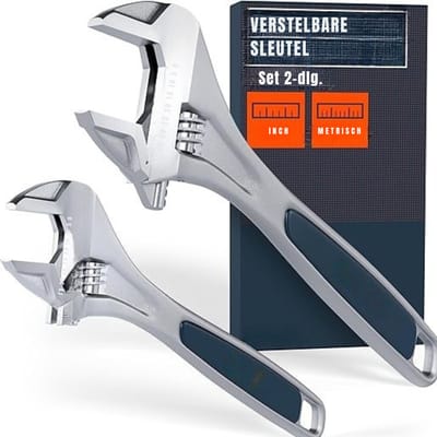 Zylo® Verstelbare Moersleutel - Inbussleutelsets - Waterpomptang - Zilver - 36cm x 16cm x 4cm