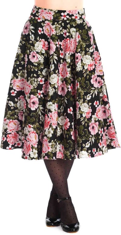 Banned - Pink Bloom Rok - 4XL - Roze