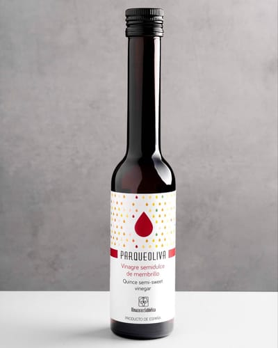 ParqueOliva - Halfzoete Kweepeerazijn - Extra Vierge Kwaliteit - Premium Azijn uit Spanje - Natuurlijke Ingrediënten