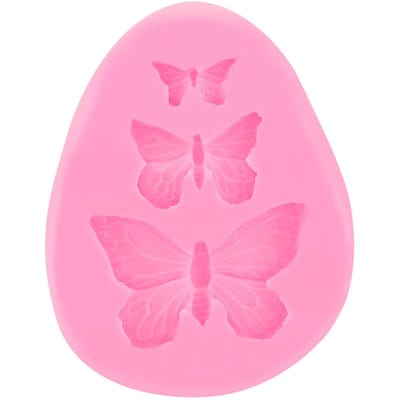 Vlinder Vorm Siliconen Cake Fondant Chocolade Vormen Decoratie Gereedschap pink