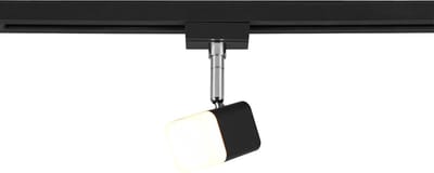 LED Railverlichting - Track Spot - DUOLINE - 2 Fase - 3.5W - Warm Wit 3000K - Dimbaar - Rechthoek - Mat Zwart - Aluminium