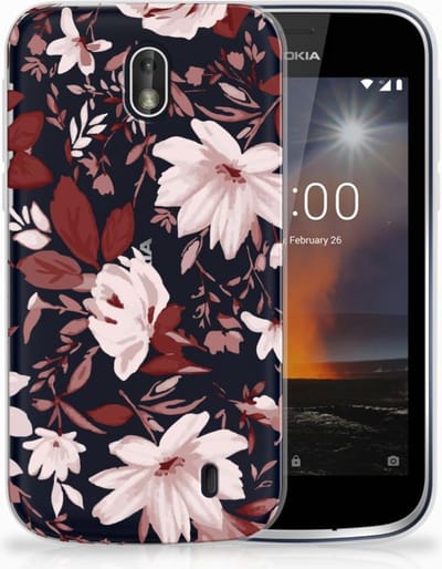 Hoesje maken Nokia 1 Watercolor Flowers