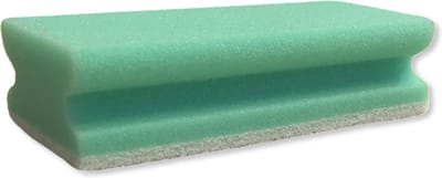 Schuursponzen 10 stuks met greep groen - krasvrije schoonmaakspons - 153x69x42mm. - made in EU