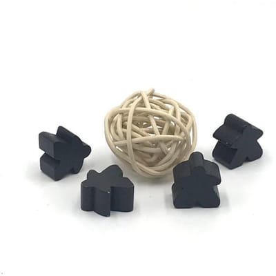 30 Stuks Houten Pion Schaak Standaard Maat 16 Mm Meeple Voor Carcassonne Bordspel Accessoires 16 Mm*16 Mm zwart