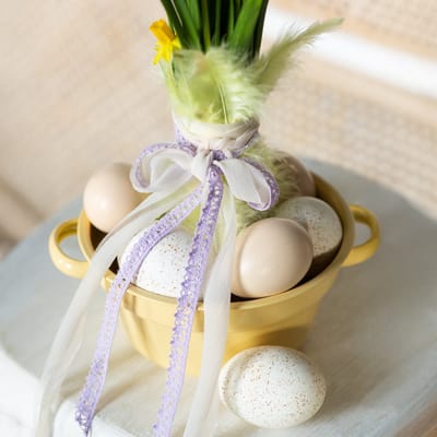 Kalkoeneieren, natuurlijke paasdecoratie, echte vogeleieren, 6,5 cm, 1