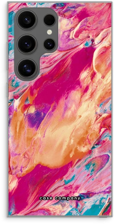 Case Company® - Hoesje geschikt voor Samsung Galaxy S24 Ultra hoesje - Pastel Echoes - Soft Cover Telefoonhoesje - Bescherming aan alle Kanten en Schermrand