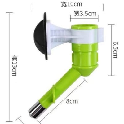 Tête de boisson pour animal de compagnie à bille en acier inoxydable double tête pour chat et chien, adaptée pour bouteille de boisson, tête de boisson pour hamster vert