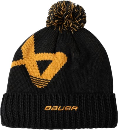 Bauer Intarsia Knit Pom Beanie Ho24 muts (Zwart-Geel) (Kleur - Zwart / Geel, Maat - Sr.)