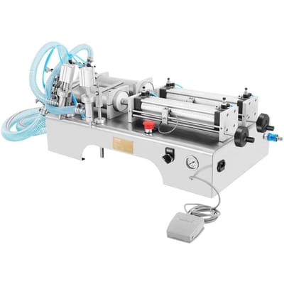 Machine de remplissage pneumatique de liquide 100-1000 ml Deux buses Remplisseuse de bouteilles pour liquide Remplisseuse de jus pour liquide