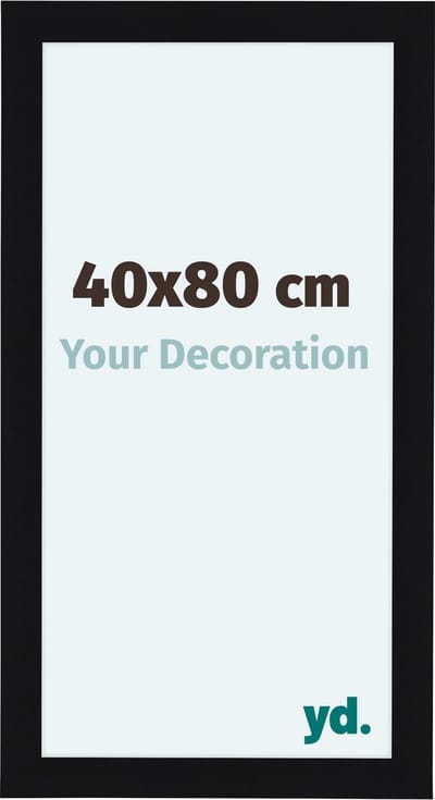 Your Decoration - Fotolijst 40x80 cm - MDF - Zwart Hoogglans - Como