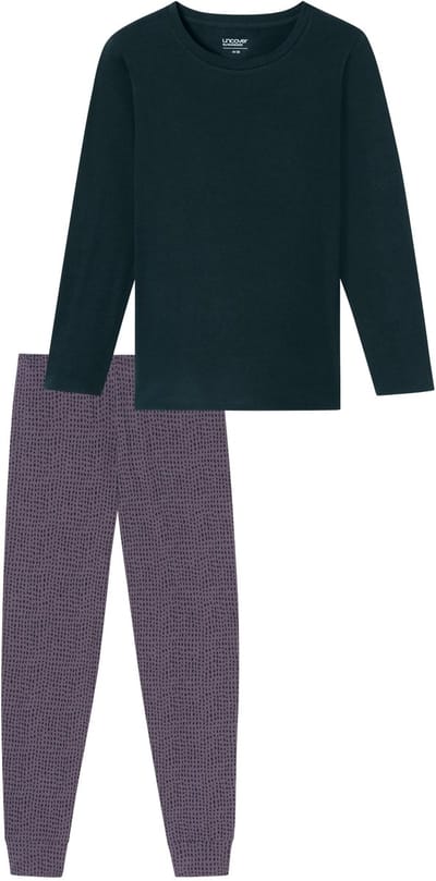 Uncover by Schiesser Lange pyjama - Dames Pyjamaset - nachtblauw