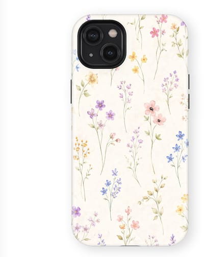 Bloemen Design Hoesje geschikt voor iPhone 14 Plus | Flower Print Tough Case met Mag | Shockproof | Bloemen Motief Backcover geschikt voor iPhone 14 Plus Wildflower Whisper