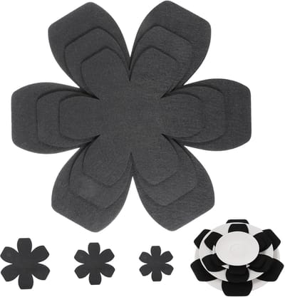 Peysaitr – 6 Stuks pannenbeschermers – pannenbeschermers – stapelbeschermers – potbeschermers – herbruikbare keukenaccessoires – antislip – isolatiemat – krasbestendige onderzetters – vilt voor pannen,potten,kommen – Zwart