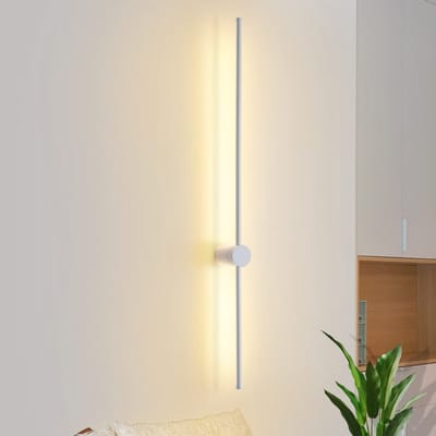 NETTLIFE Wandlamp LED - wit - Warm wit Licht 3000K - draaibare - lange Ganglamp 100CM - modern Trappenhuislamp - voor Slaapkamer | Woonkamer | Hal | Studeerkamer | Keuken
