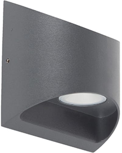 QAZQA mal - Moderne LED Wandlamp voor buiten - 2 lichts - D 70 mm - Donkergrijs - Buitenverlichting