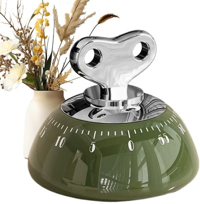 QTTVBTNA -Mechanische Keuken Timer – Vintage Stijl, 60 Minuten, Geen Batterijen Nodig