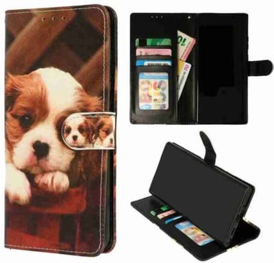 Cityhoesje – Bookcase – Geschikt voor Samsung S24-S25 – Print Puppy