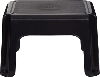 Whitefurze Keukenkrukje / opstapje - zwart - kunststof - L38 x B29 x H24 - anti-slip