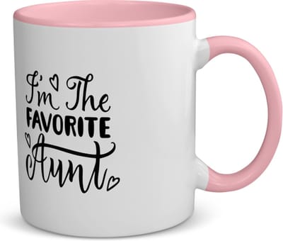 Akyol - favoriete tante koffiemok - theemok - roze - Tante - uw tante - liefste tante - verjaardag - cadeau - kado - bedankje - 350 ML inhoud