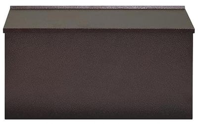 Grote wandgemonteerde brievenbus voor buiten - Roestvrij stalen doos voor post in horizontale stijl (brons, 15,7" x 4,3" x 9,4")