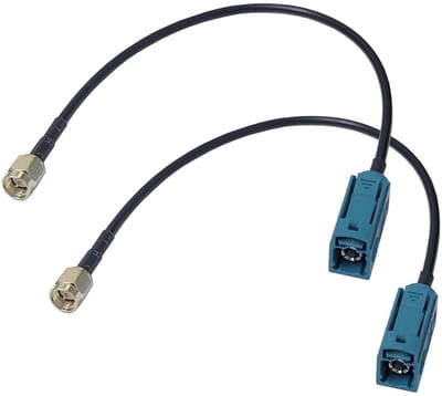 Allecto - Antenne Adapterkabel - ISO aansluiting - Set van 2 - Geschikt voor Audi - Hoge kwaliteit - Eenvoudige installatie - Duurzaam