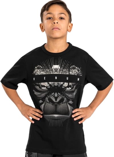 Venum Gorilla Jungle Katoenen T-shirt Kinderen Zwart Wit - Kids - 8 Jaar
