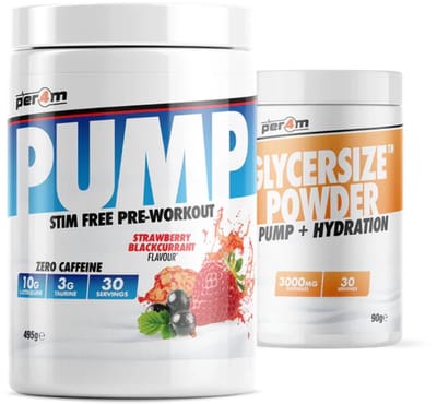 Per4m - PUMP Non Stim - Met Glysersize - 495g - Straweberry Blackcurrent - pre-workout - preworkout - sportvoeding - fitness