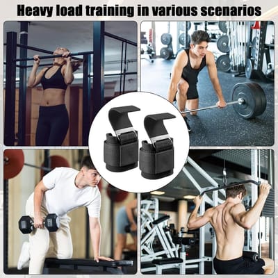 Optrekhulp voor krachttraining en bodybuilding, trekhaken voor powerlifting en gewichtheffen, ondersteuning voor deadlifts en fitnessoefeningen