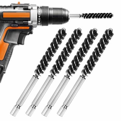 Golf Rod Set Ring Brush RVS Gaatborstel Draadborstel Reinigingsgereedschap Elektrische boordborstel voor hout en ijzer (4 stuks)-Golfclubaccessoire