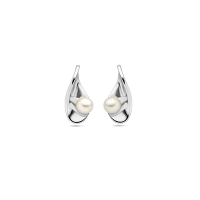Zilver Gerhodineerd Oorknoppen Parel 1338105