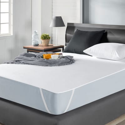 Ertop Textile Waterproof wegwerp matrasbeschermer - Polyester (PU) 150x200 cm - Wit
