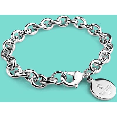 Hete fijne 925 Sterling Zilver Romantische Schakelketting Armband & Bangle Voor Vrouwen Vintage Punk Rock Bedel Modeontwerper Sieraden 18cm white