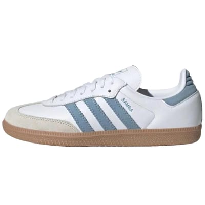 adidas Samba OG Blanc Bleu Cendré Caoutchouc Baskets Femme Blanc Nuage Alumine JS1391 36⅔ white