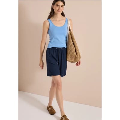 Shorts met High Waist en Wide Leg pijpen in een Loose Fit pasvorm