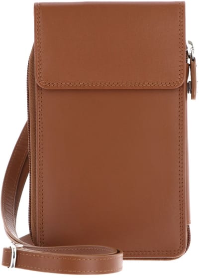 Golden Head Leren telefoontasje Polo RFID Protect Handy-Umhängetasche 4045 Cognac bruine