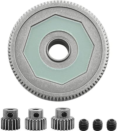 Dailygoods- Transmissieset - Cilindrische Aandrijving - Tandwieltransmissie 17T/19T/21T - Gehard Metaal - Geschikt voor Arrma Senton 4X4 550 - Lange Levensduur - Tandwielset