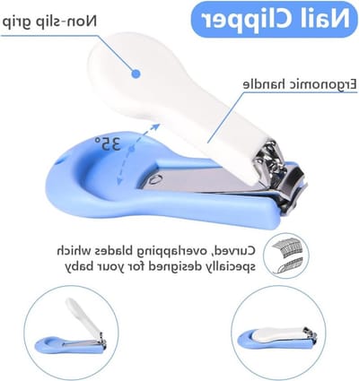 4-in-1 Baby Nagelverzorgingsset, Manicure Set met Schaar, Nagelknipper, Vijl en Pincet voor Pasgeborenen en Peuters, Veilig en Gebruiksvriendelijk