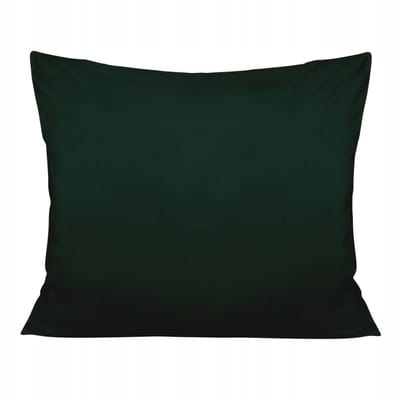 Katoenen satijnen kussenlus 50x60 cm - Flesgroen
