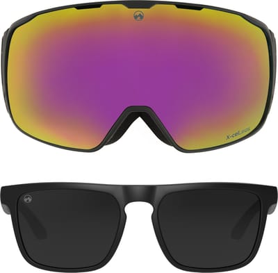 MowMow ICON Skibril + Extra Lens + Zonnebril – Magnetisch – Bio-Frame - R-Strap - UV400 - Unisex