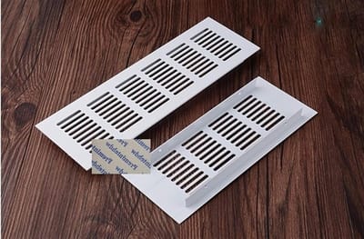 Ventilatie Roosters - Luchtgaten - Meubel Ventilatie - Aluminium Materiaal - 80mm Rechthoek - Goud
