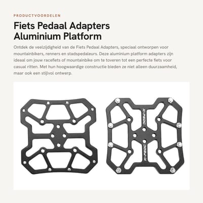 Dailygoods - Fiets Pedaal Adapters - Aluminium Platform Adapters - Duurzaam en Lichtgewicht - Geschikt voor Mountainbikers - Casual Riding - Betere Pr...