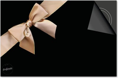Inductie beschermer 60x60 - afdekplaat inductie mat - Dietrix Kookplaat beschermer - Exclusief - Feestdagen - Gouden strik