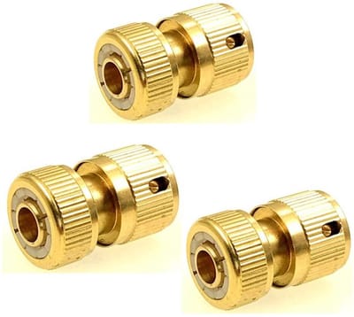 Allecto - Messing slangaansluiting - Aqua-stop functie - Tuinslang