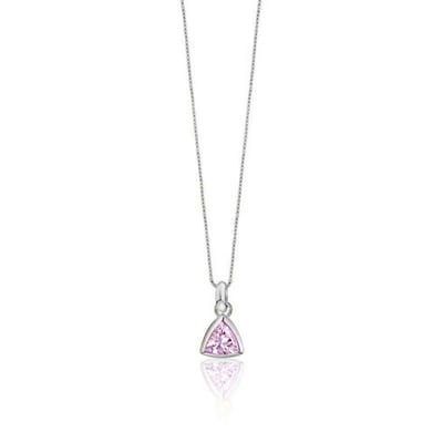Petit Comité - Ketting Dames Geboortesteen Rozenkwarts Oktober (Zilver) - Cadeau Dames