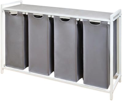 KAD® Wasmand - Wasmand 4 Vakken - Wassorteerder - Crème - 73cm x 111cm x 36cm